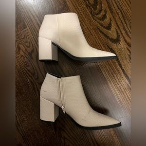White ankle boots